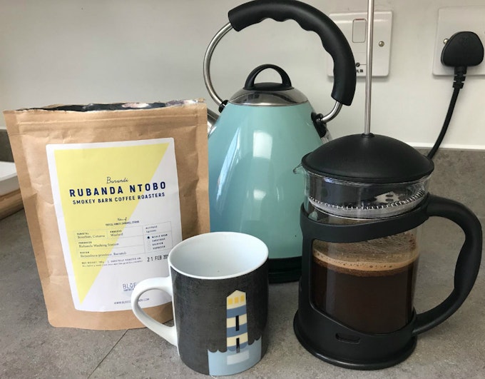 Blue Coffee Box | Staff Review Header